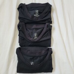 Bamboo Cool Crew Neck T-Shirt Mens Size XXL Black Wicking Short Sleeve Lot Of 3